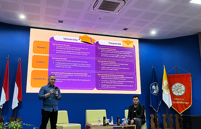 KELOLA FINANSIAL - Seminar bertajuk Jago Investasi sejak muda yang digagas Bank Jago bersama Bibit di auditorium Fakultas Ekonomi Bisnis (FEB) UGM, Kamis (6/6/2024).