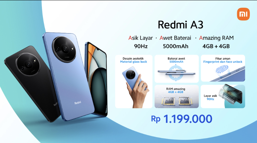 Xiaomi Indonesia baru-baru ini memperkenalkan smartphone entry-level terbarunya yaitu Redmi A3.