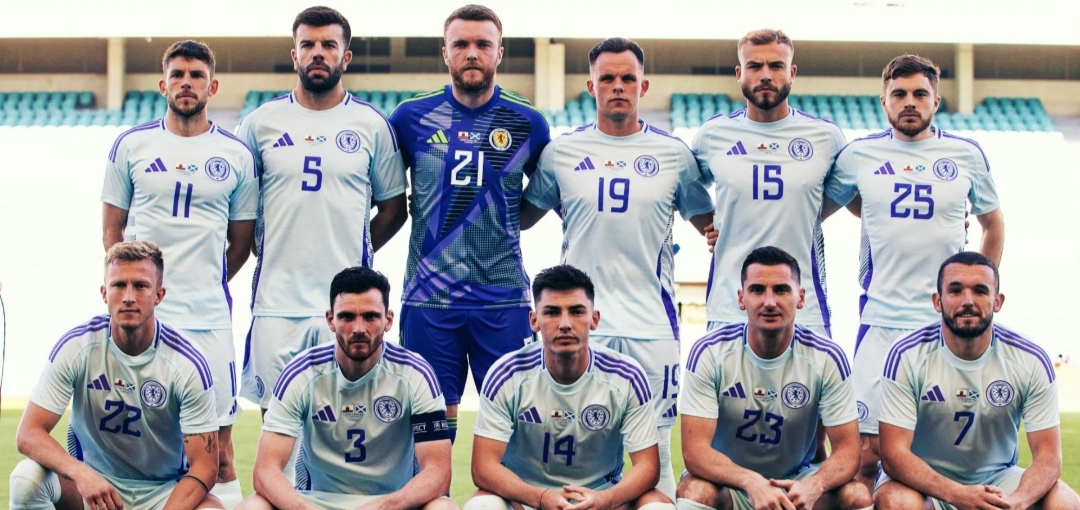 Skuad Skotlandia dalam laga persahabatan kontra Gibraltar (X @ScotlandNT)