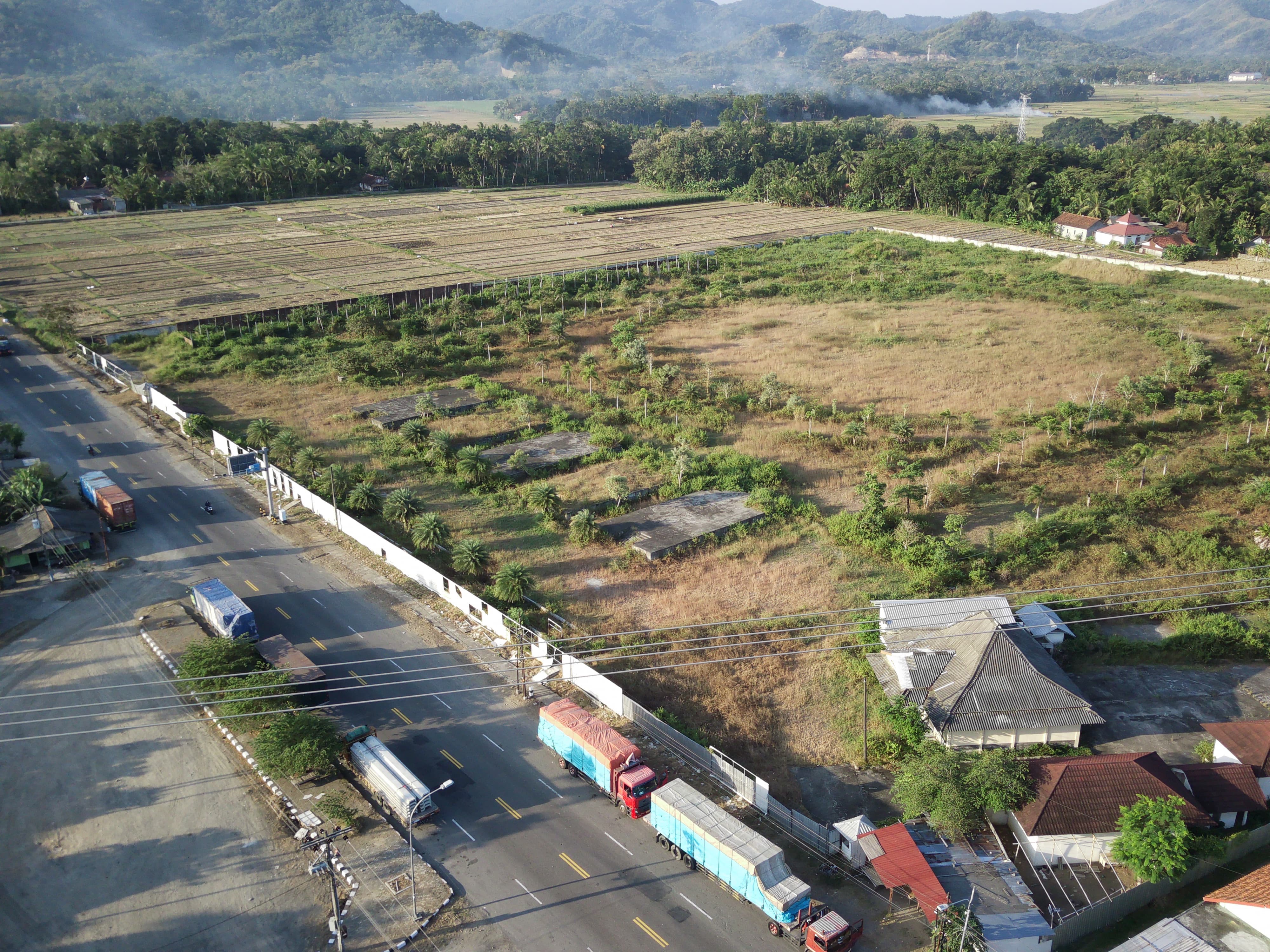 MANGKRAK: Kondisi Rest Area Pandawa Maetala menggunakan drone.