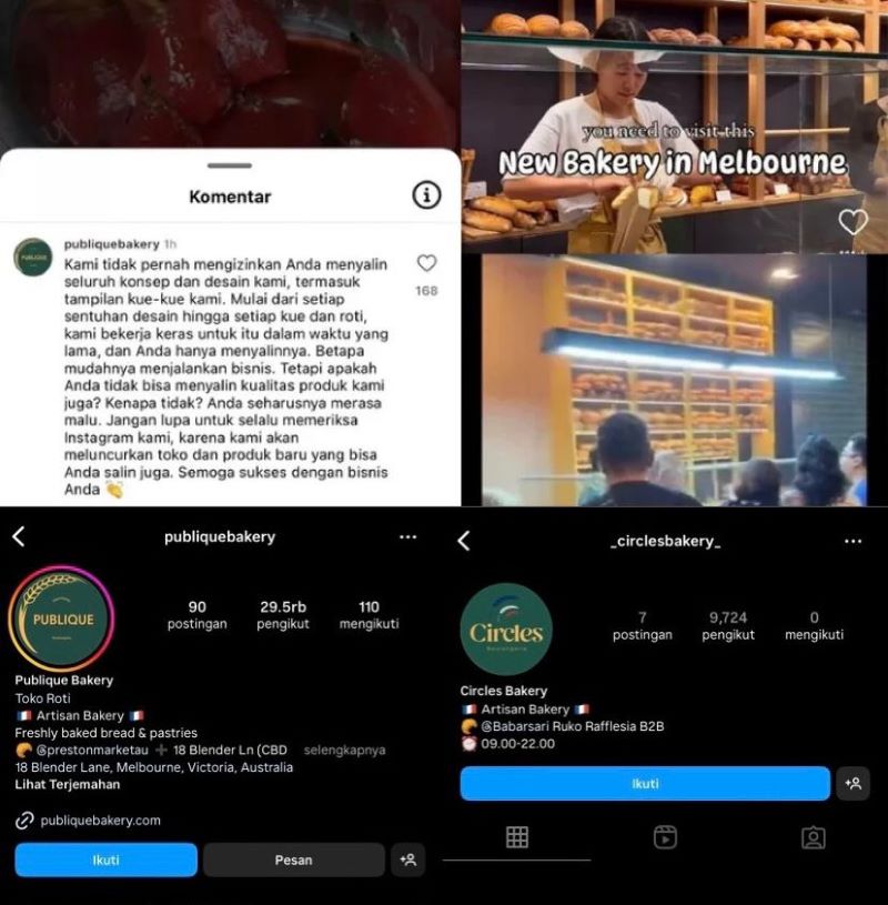 Toko roti viral diduga plagiat.