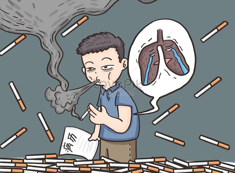 Ilustrasi bahaya merokok bagi kesehatan paru-paru.
