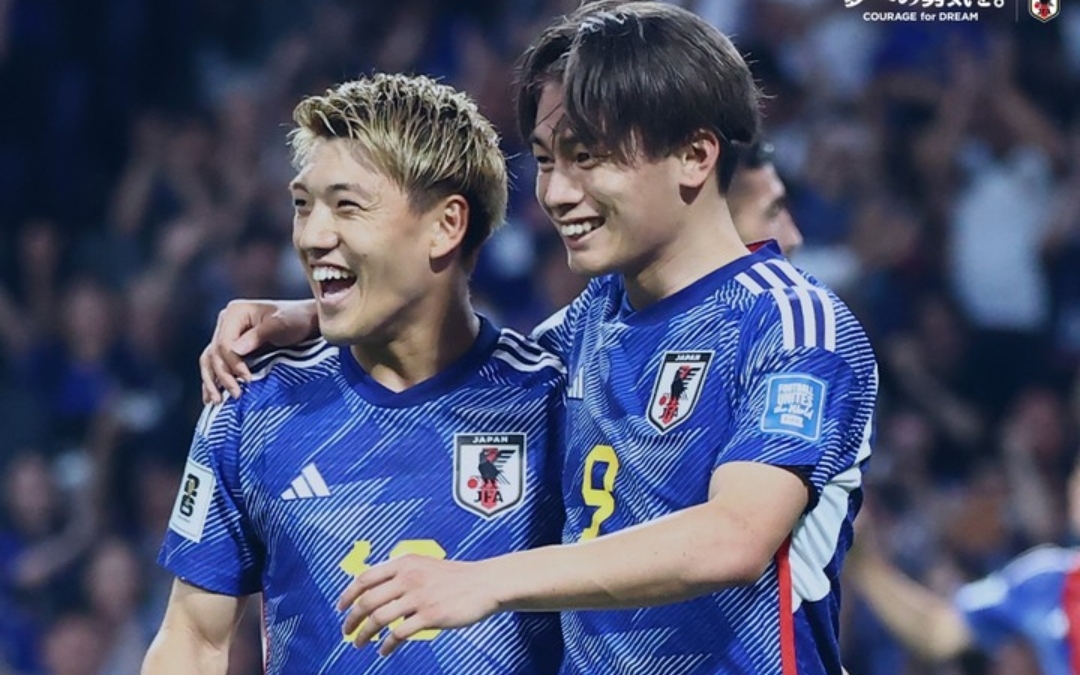 Jepang kalahkan Suriah dengan skor 5-0 pada laga terakhir grup B Kualifikasi Piala Dunia (ig japanfootballassociation)