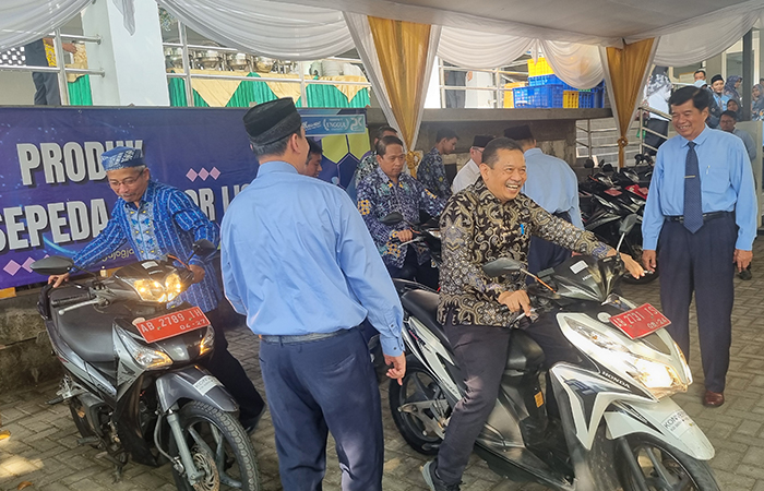 INOVATIF: Segenap motor listrik hasil konversi yang dibuat oleh siswa SMK Muhammadiyah 3 Jogja.