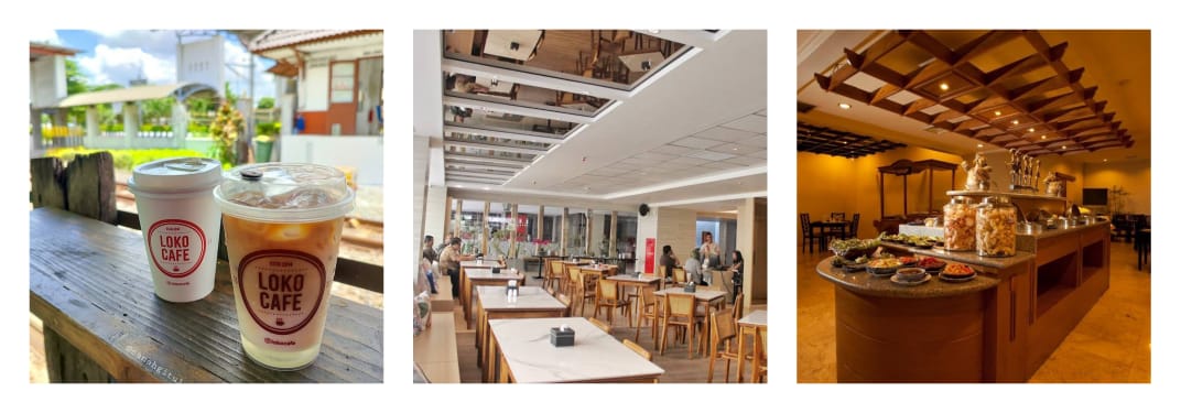 (Dari kiri) Loko Coffee Shop, Kala Jumpa, Malioboro Coffee Shop (Gmaps)