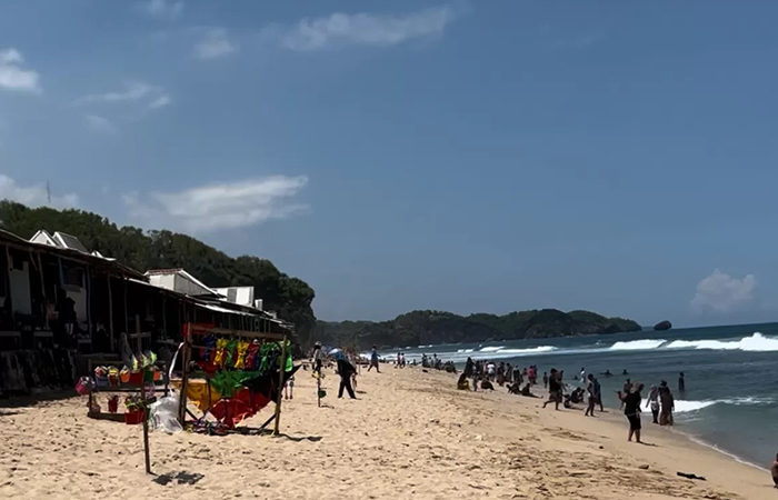 Objek wisata pantai Sepanjang, Kabupaten Gunungkidul.&nbsp;Andi May/Radar Jogja&nbsp;