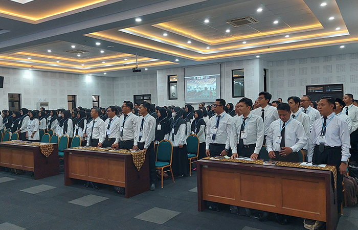 ORIENTASI: Kegiatan orientasi PPPK yang dilakukan di Aula Adikarta Selasa (19/6).ANOM BAGASKORO/RADAR JOGJA