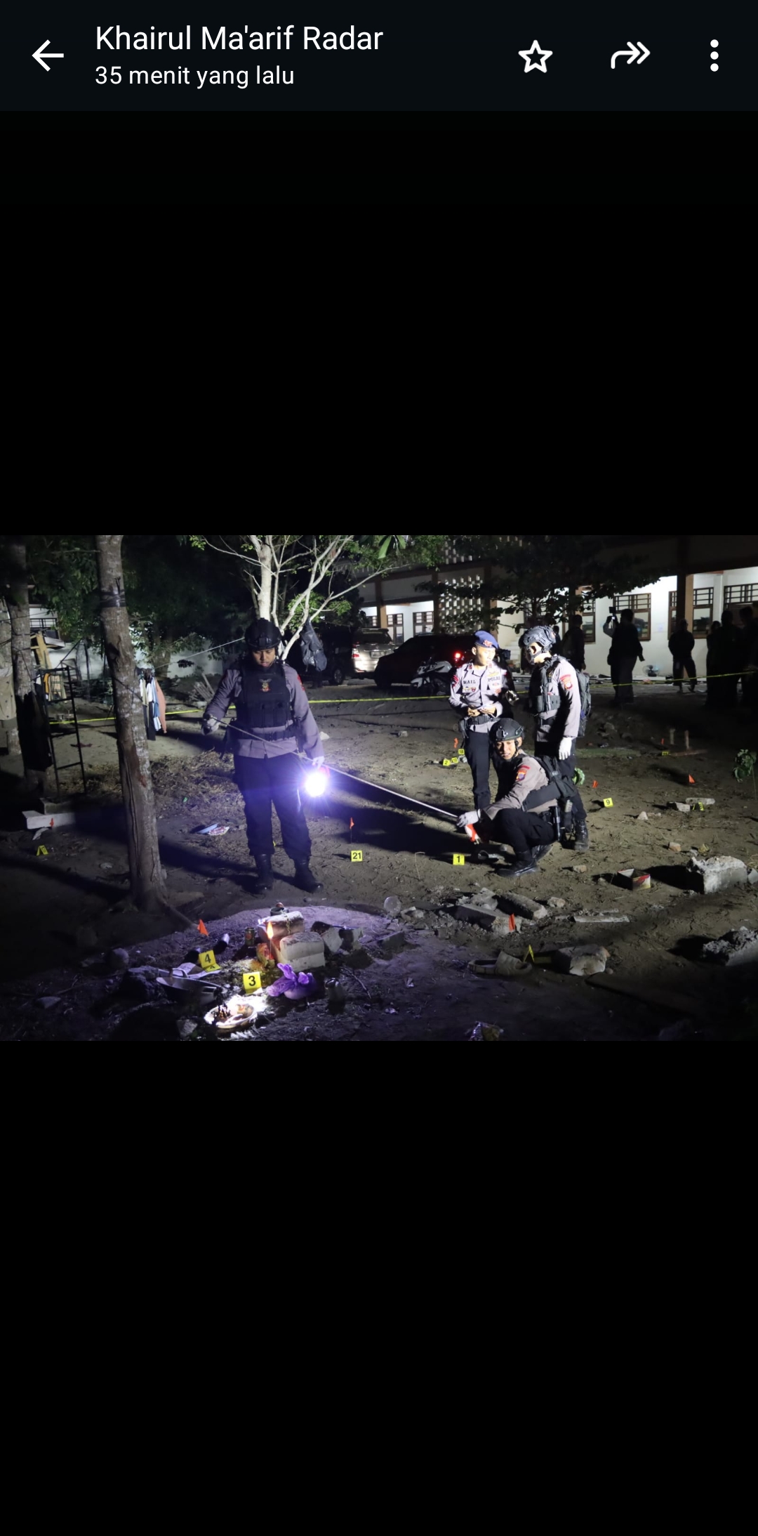 Olah identifikasi sterilisasi TKP Gegana Satbrimobda Olda DIY.