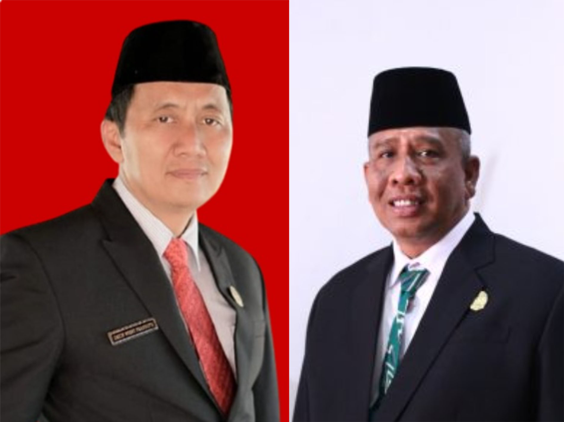 Ketua Gerindra Bantul Datin Wisnu Pranyoto dan&nbsp;Sekretaris DPC PKB Bantul Subhan Nawawi.