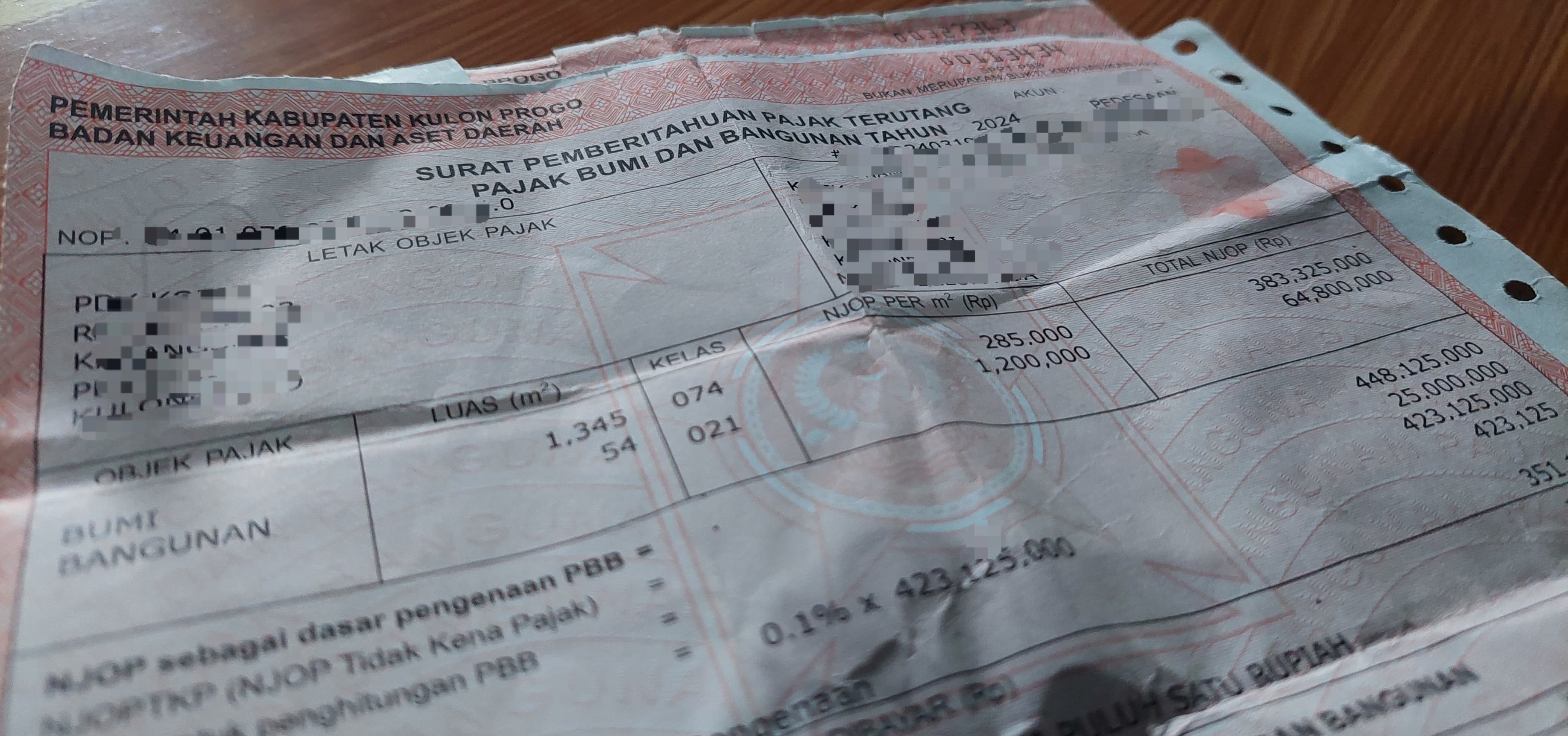 BAYAR: Surat Pemberitahuan Pajak Terhutang.&nbsp;