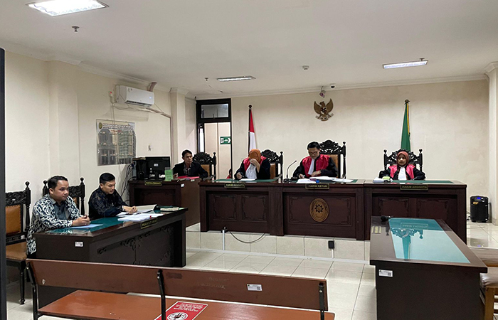 BERLANJUT: Suasana sidang perdana PT Jujur Kinaryo Projo yang kembali menguggat perdata pihak KPU Sleman di Pengadilan Negeri Sleman, Kamis (27/6)Dokumentasi Kunto Wisnu Aji
