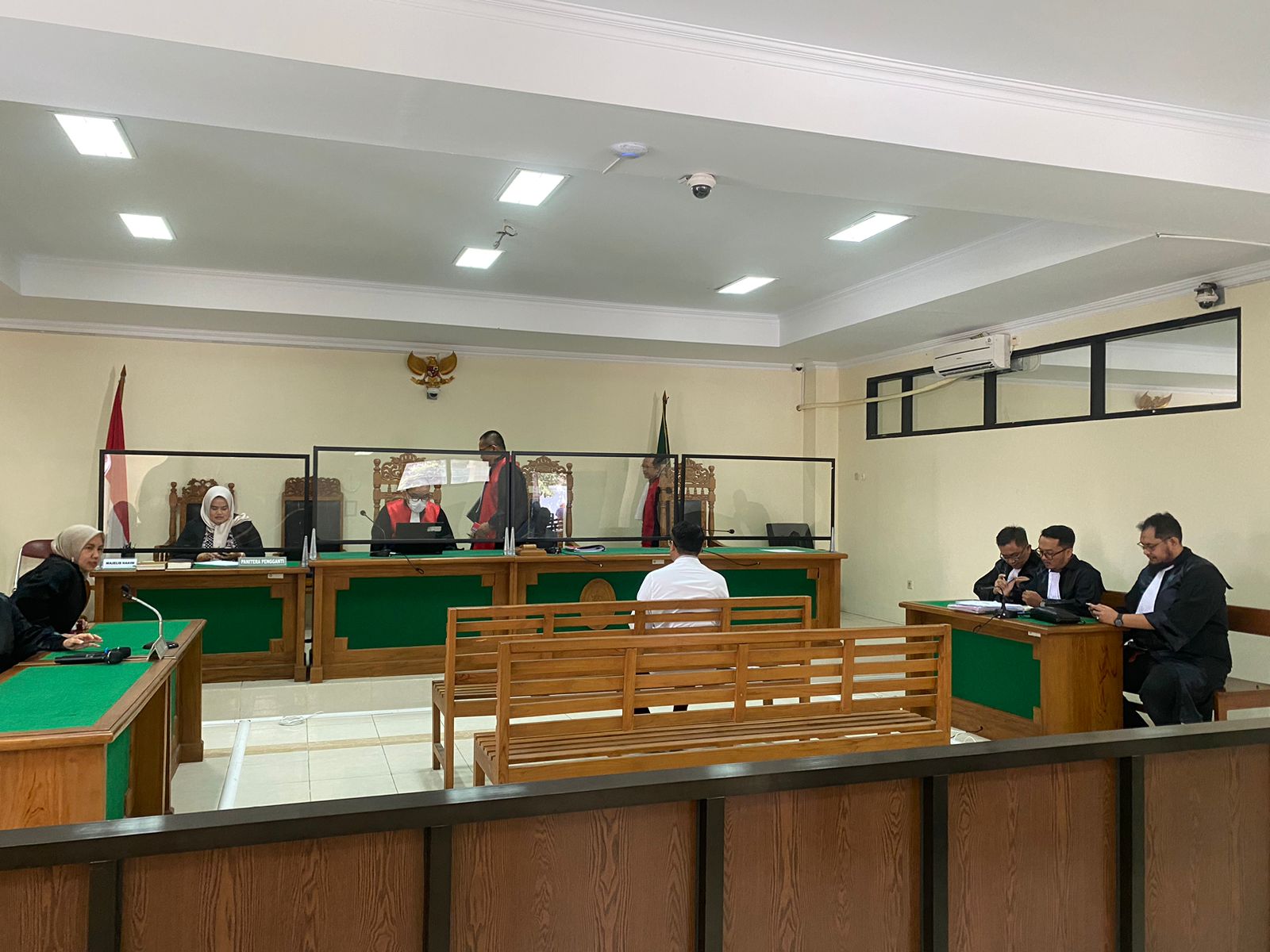 Suasana sidang lanjutan kasus korupsi PMI Kota Yogyakarta di Pengadilan Tipikor