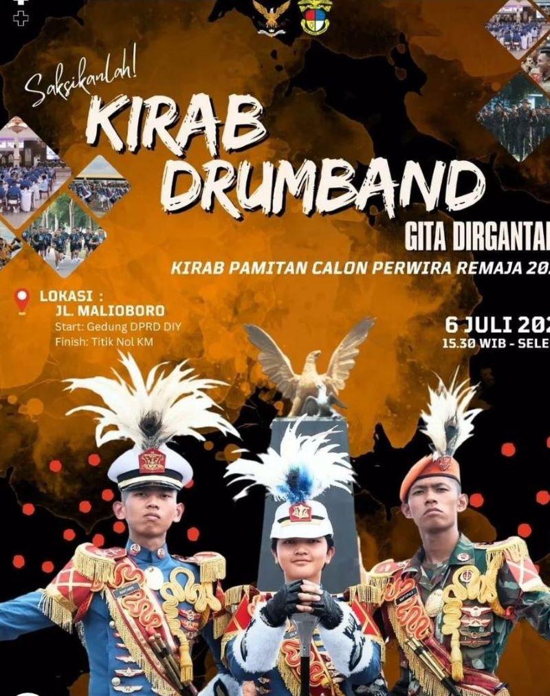 Kirab Drumband Gita Dirgantara "Kirab Pamitan Calon Perwira Remaja AAU 2024".