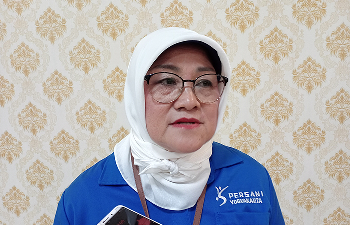 Pelatih kepala tim PON Persani&nbsp;DIY Endang Rini Sukamti.Rizky Wahyu/Radar Jogja