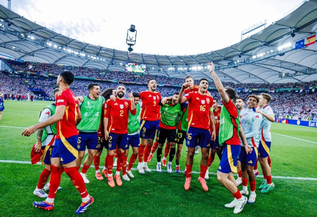 Penggawa Spanyol rayakan kemenangan atas Jerman dan amankan satu tempat di semifinal EURO 2024