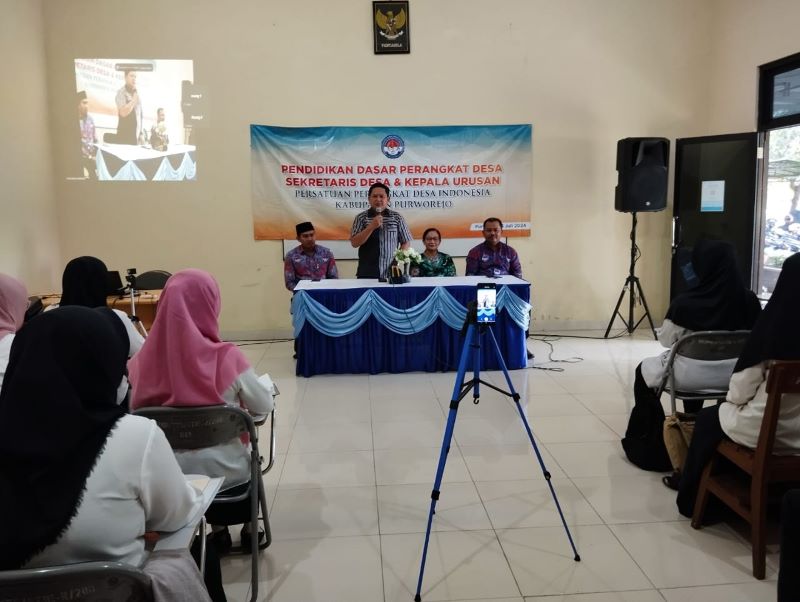 Peluncuran dan kegiatan kegiatan perdana sekolah pamong di Kabupaten Purworejo yang diikuti oleh 167 perangkat desa, Sabtu (6/7/2024).