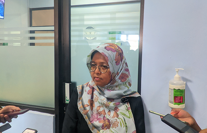 Ketua IDI Gunungkidul Diah Prasetyorini saat diwawancarai awak media, Senin (8/7).Andi May/Radar Jogja