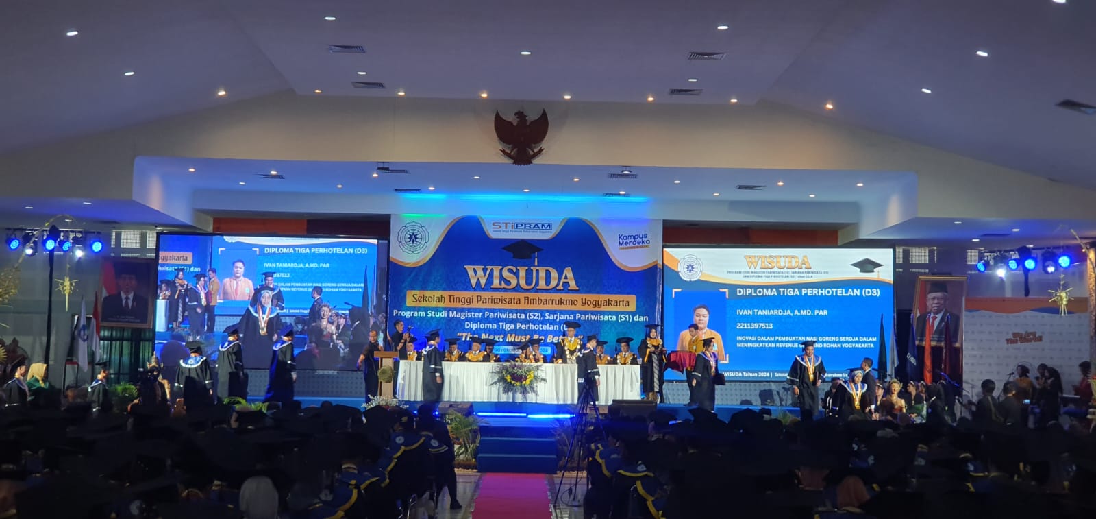 Wisuda mahasiswa STIPRAM Jogjakarta pada Kamis (11/7/2024) (GUNAWAN/Radar Jogja)