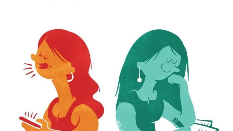 Perbedaan tipe kepribadian yang berkebalikan.