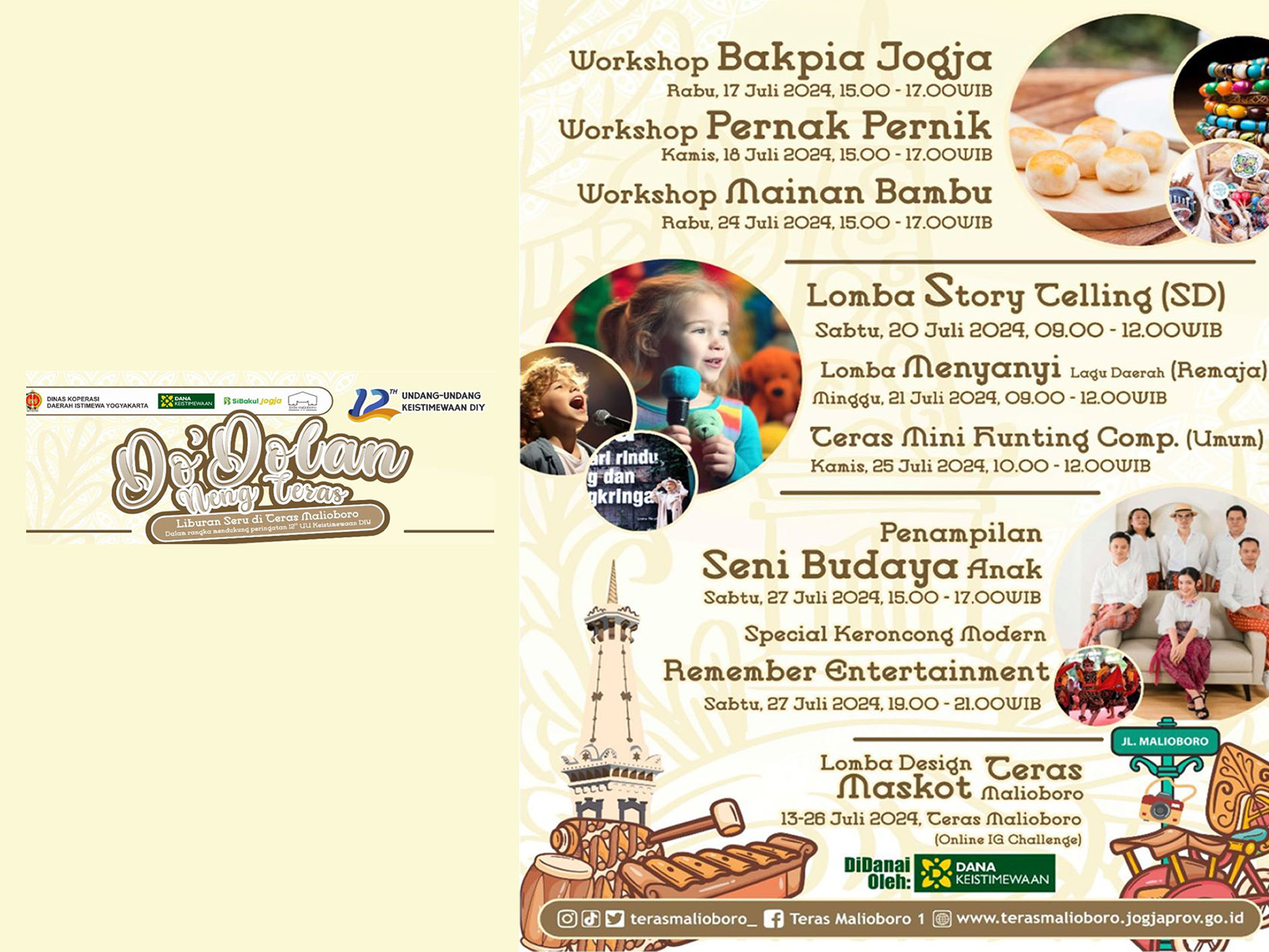 Festival Do Dolan Ning Teras Digelar di Teras Malioboro.