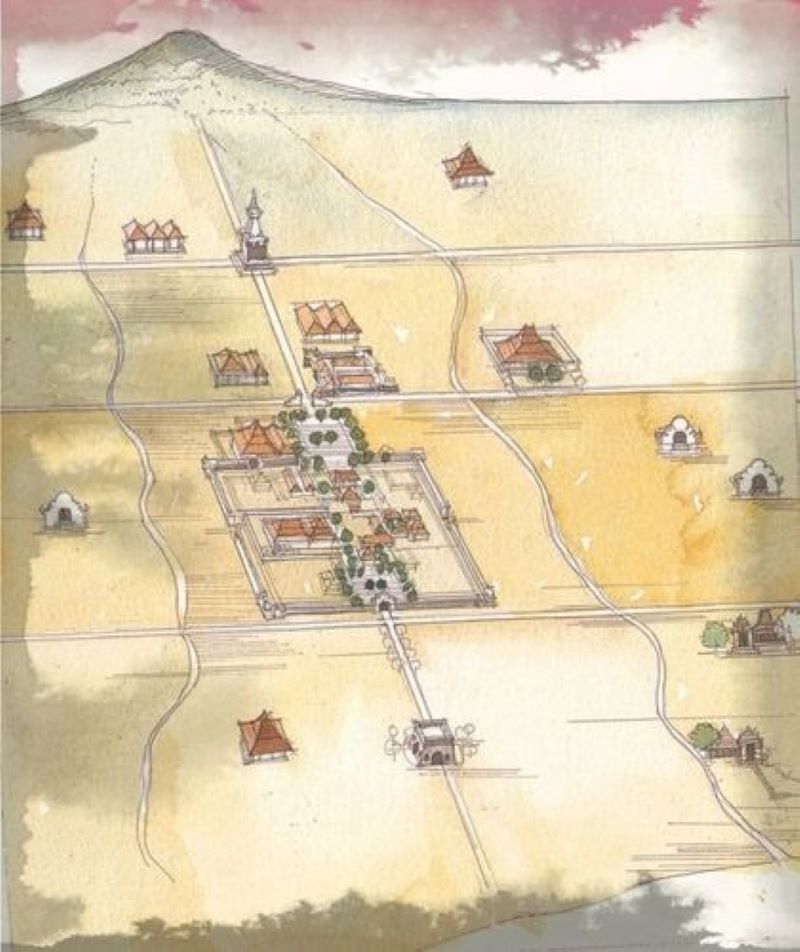 Ilustrasi Garis Imajiner Yogyakarta.