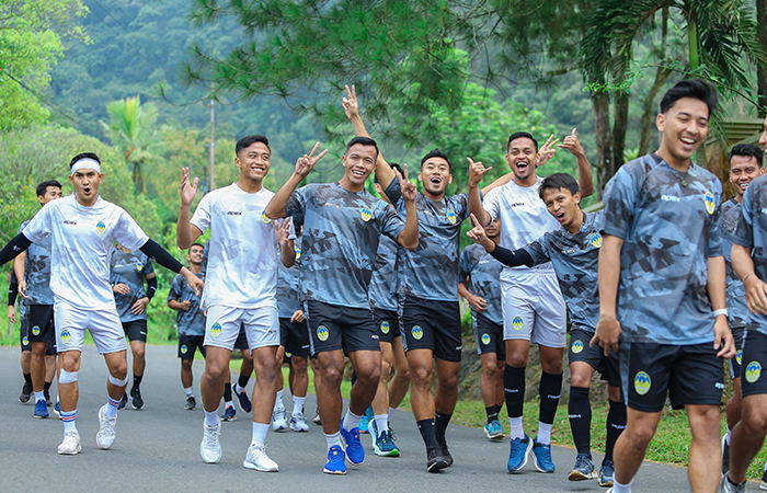 Keterangan Para pemain PSIM Jogja saat menjalani training camp di kawasan Kaliurang.PSIM Jogja&nbsp;