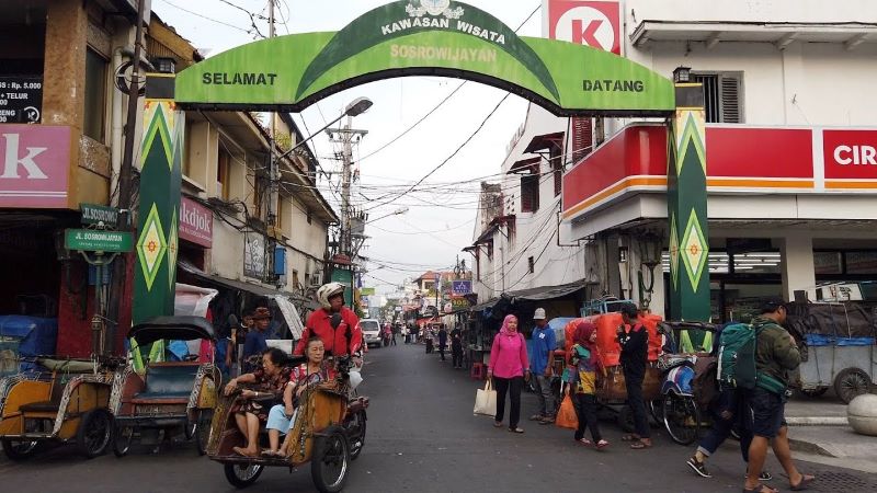 Jalan Masuk menuju Kampung Sosrowijayan.