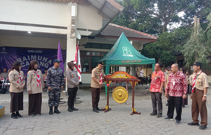 Kegiatan Raimuna Cabang Kota Jogja yang diselenggarakan di Bumi Perkemahan Taman Tunas Wiguna Babarsari, Sleman Kamis (18/7/2024).Delima Purnamasari/Radar Jogja