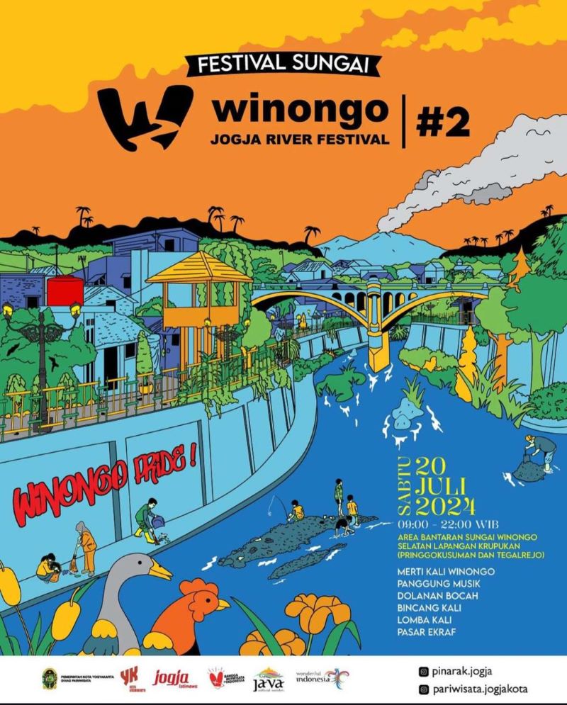 Winongo Jogja River Festival Kembali Meriahkan Bantaran Sungai Winongo.