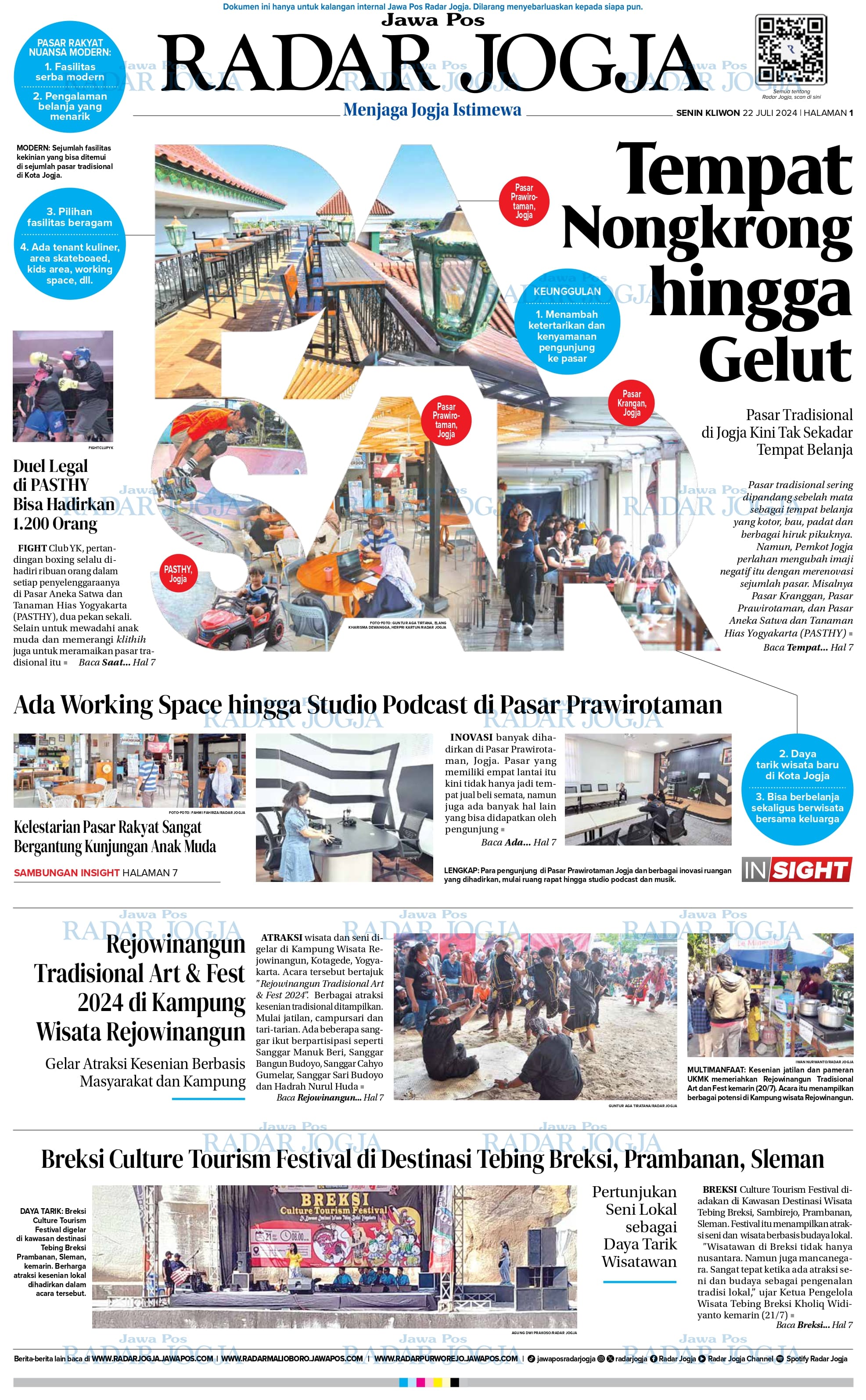 Jawa Pos Radar Jogja edisi Senin 22 Juli 2024
