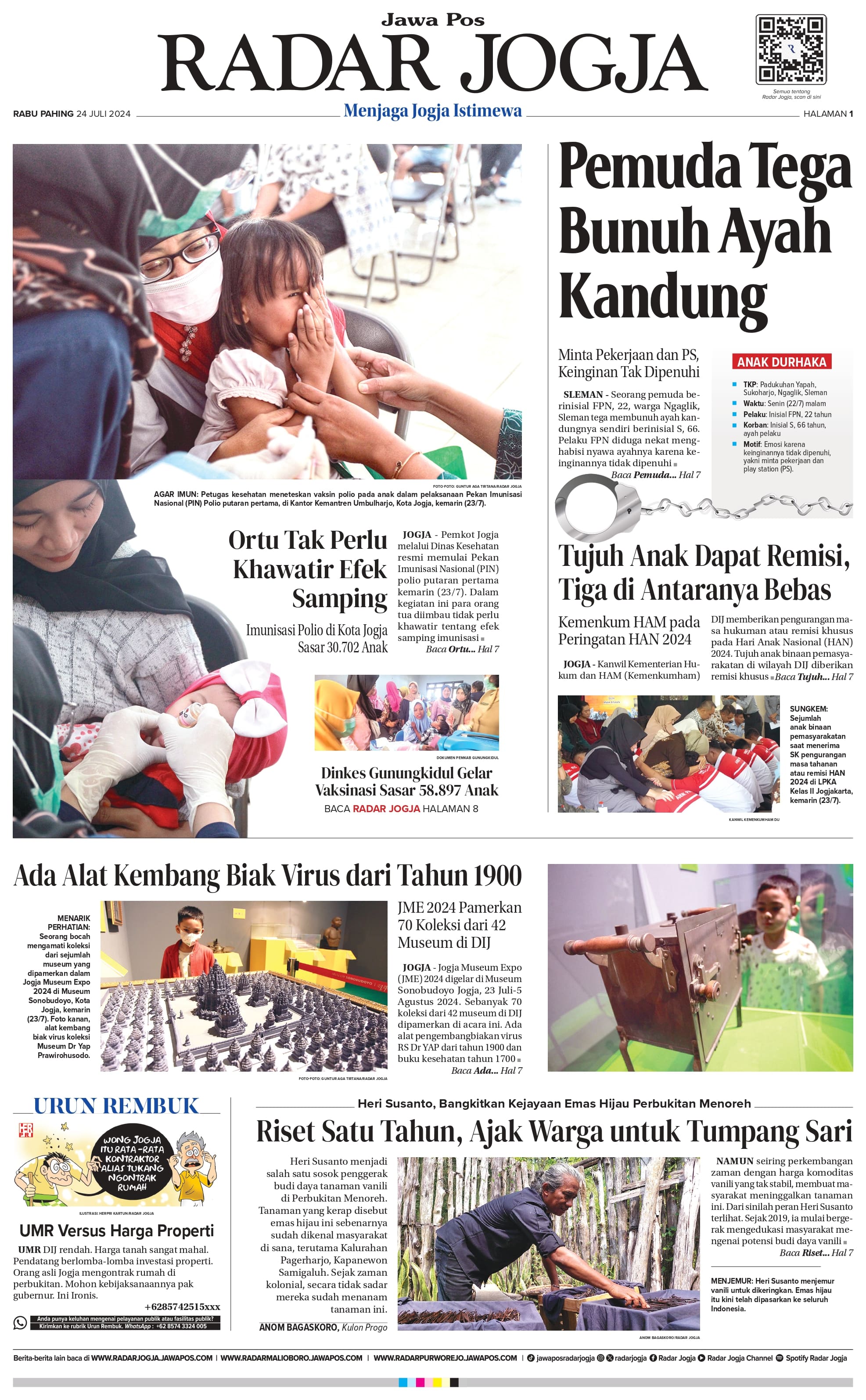 Jawa Pos Radar Jogja Rabu 24 Juli 2024