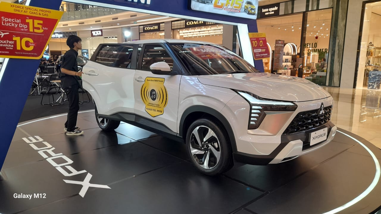 FOTO: Suasana Pameran Gebyar Auto Show (GAS) Mitsubishi Motors dibuka di Pakuwon Mall, Sleman, DIY, Kamis (25/7/2024).