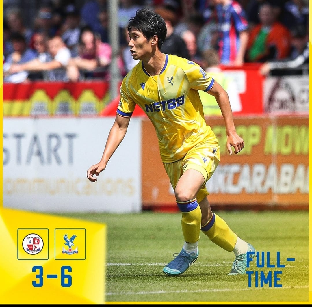 Crystal Palace amankan kemenangan atas Crawley Town dengan skor 6-3 dalam pertandingan persahabatan (crystalpalace)