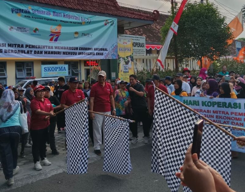 Semarak Hari Koperasi Ke-77 se Kota Yogyakarta, Minggu (28/7/2024).