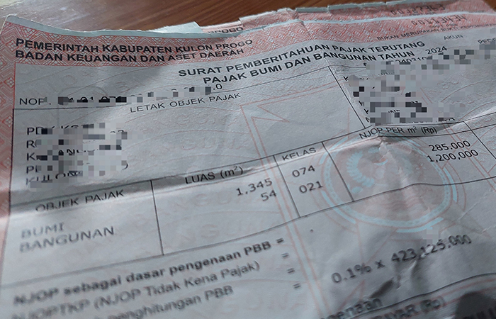ILUSTRASI Surat Pemberitahuan Pajak Terhutang