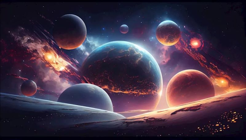 Ilustrasi planet tata surya.