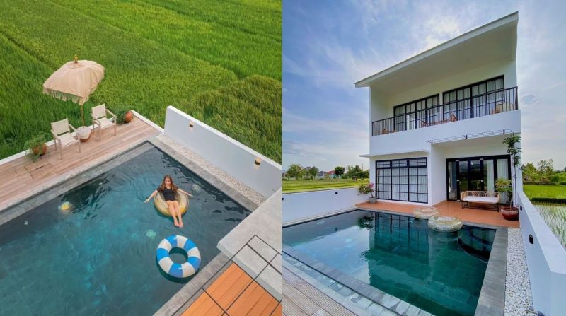 Villa The Sun & The Hills salah satu villa estetik di Jogja.