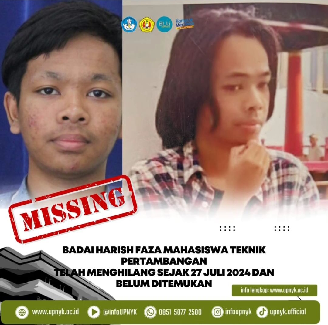 Laporan mahasiswa UPNVY hilang