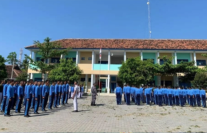 JAGA STAMINA: Persiapan pembaretan taruna tingkat dua atau kelas XI SMKN 1 Sanden, Bantul belum lama ini.Dokumentasi SMKN 1 Sanden&nbsp;