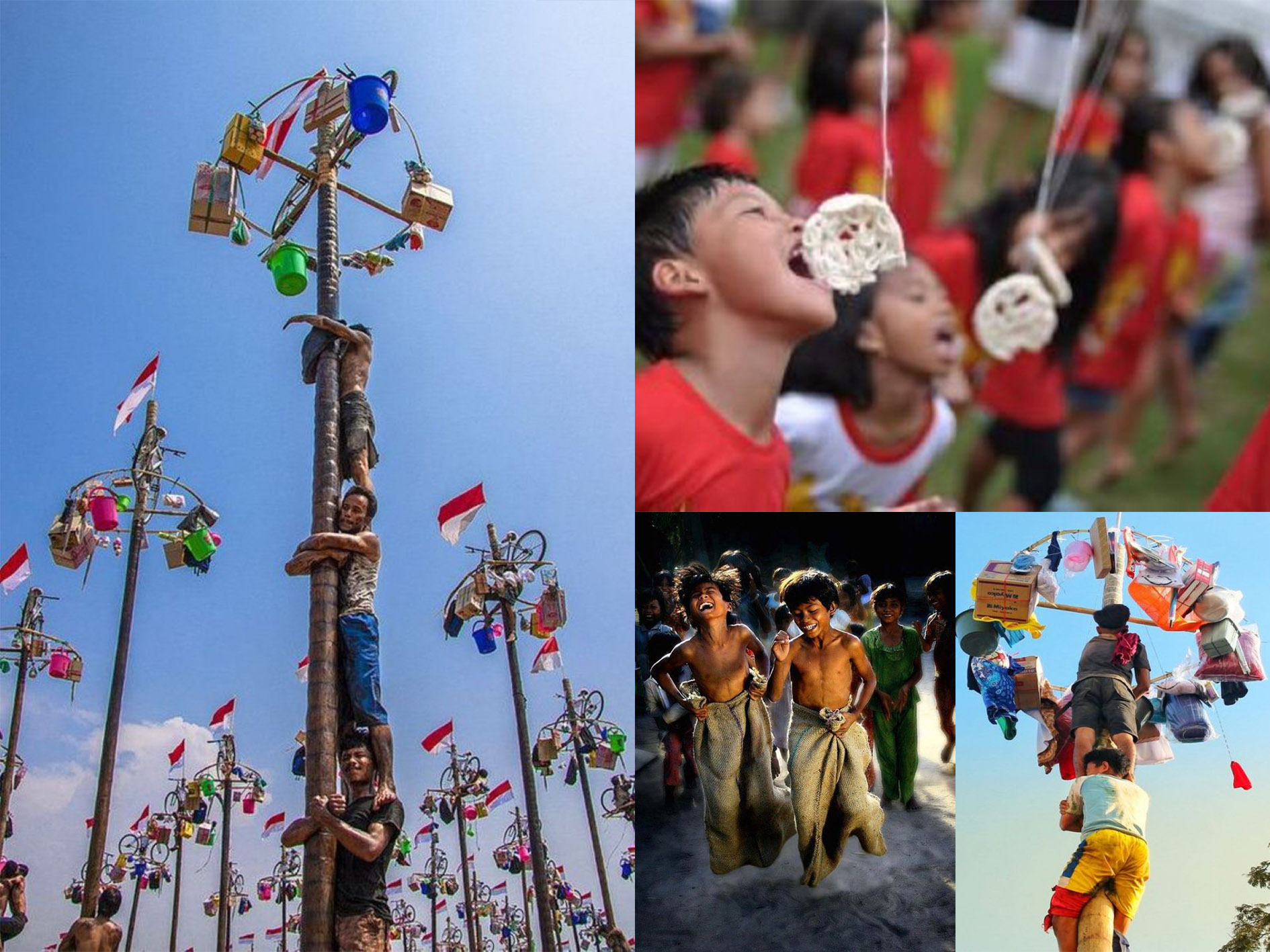 Aneka perlombaan 17 Agustus merayakan Kemerdekaan RI.