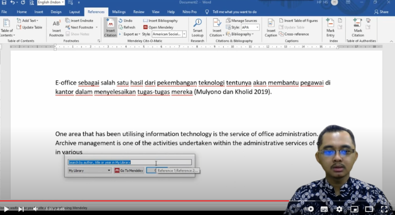 Salah satu video pembelajaran yang diunggah di youtube Arwan Nur Ramadhan.