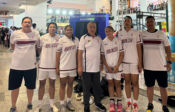 PRESTASI: Tim 3x3 Putri Indonesia yang tampil di ajang FIBA 3X3 U-23 Nations League 2024.Dokumen Perbasi DIY