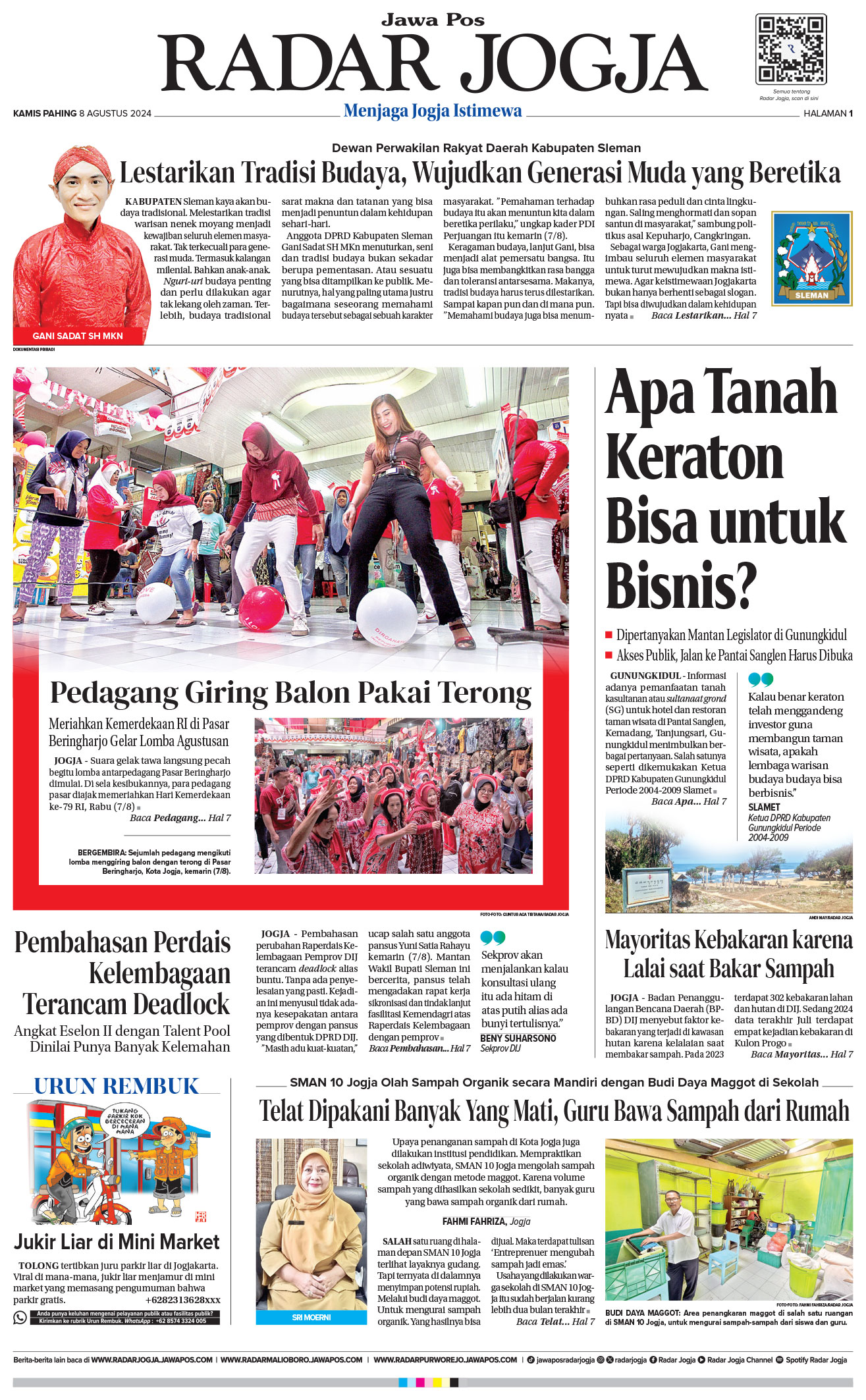 Jawa Pos Radar Jogja Kamis 8 Agustus 2024