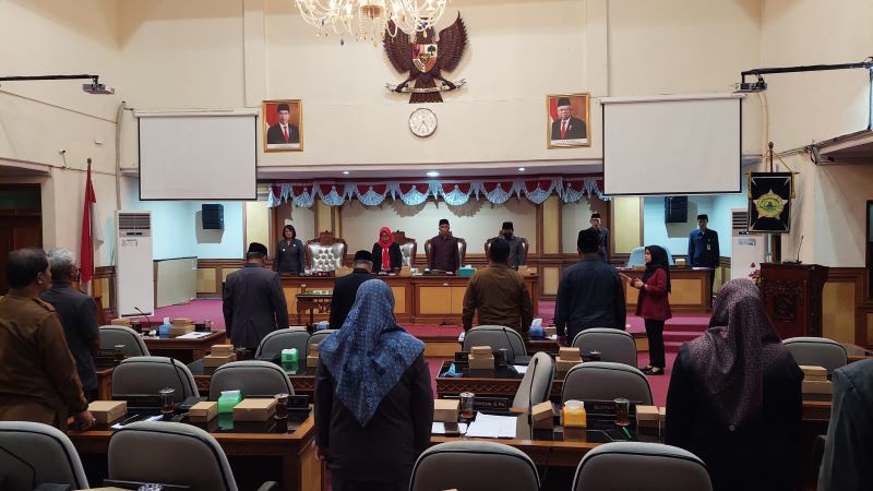 RAPAT PARIPURNA: Suasana Rapat Paripurna terakhir DPRD Kulon Progo 2019-2024.