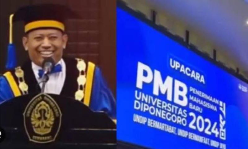 Sambutan Prof. Dr. Suharnomo, S.E., M.Si yang menyinggung sindiran mahasiswa UNY tahun lalu.