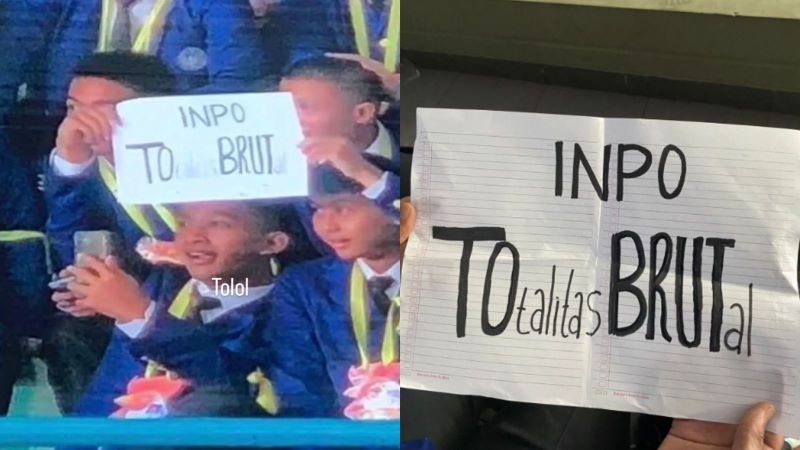 Mahasiswa baru UNY tertangkap kamera membawa poster tak senonoh pada saat PKKMB tuai reaksi warganet.