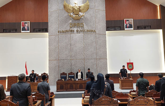 AGENDA RUTIN: DPRD Gunungkidul menggelar rapat paripurna di Kantor DPRD di Gunungkidul.