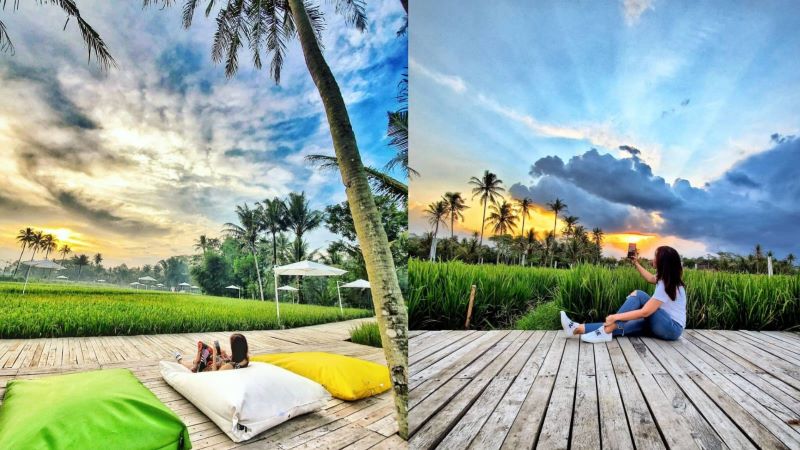 Menikmati indahnya hamparan sawah dan sejuknya udara di Svargabumi Magelang.