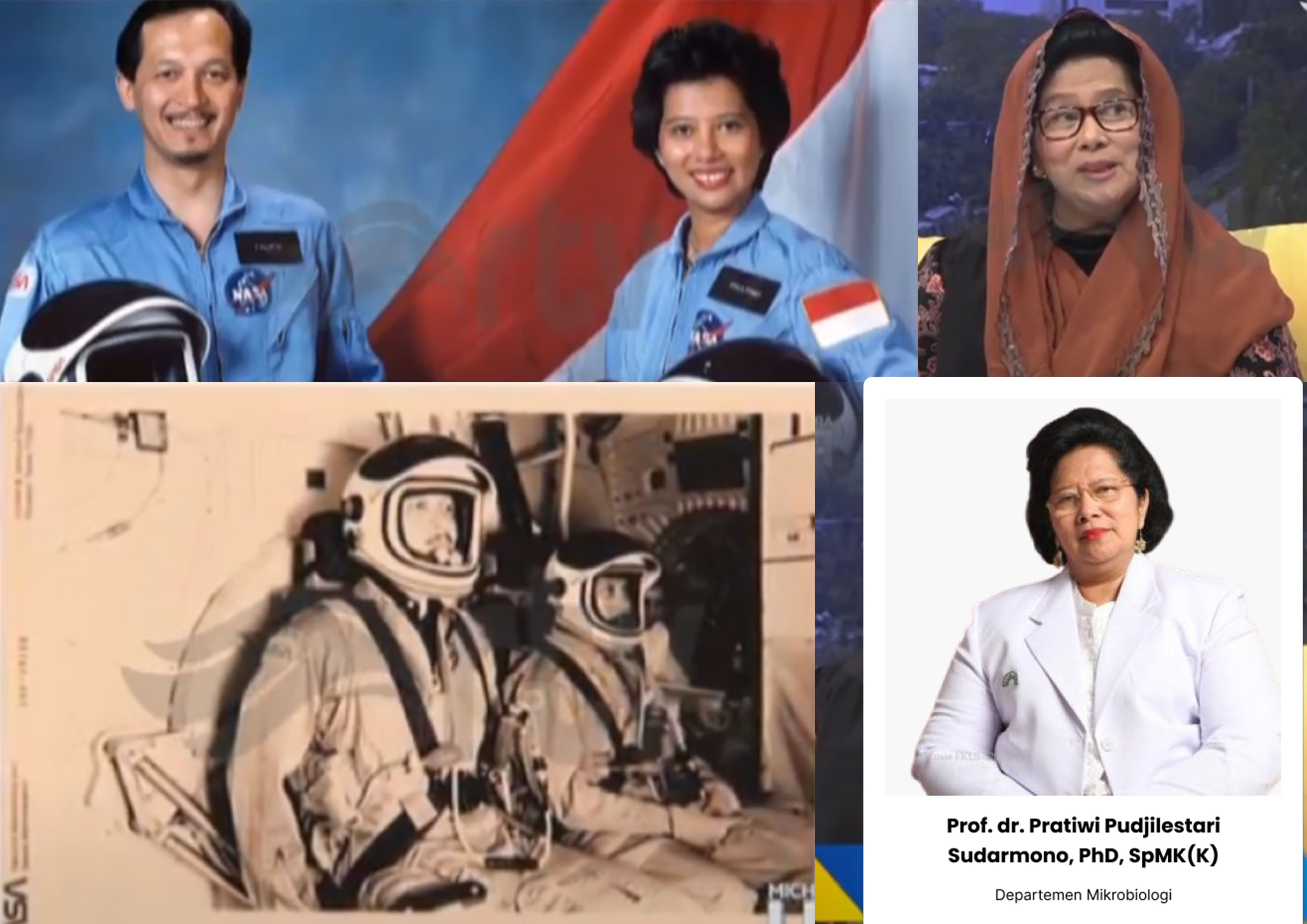 Pratiwi Sudarmono dan pengalamannya menjadi astronot menjelajahi luar angkasa.