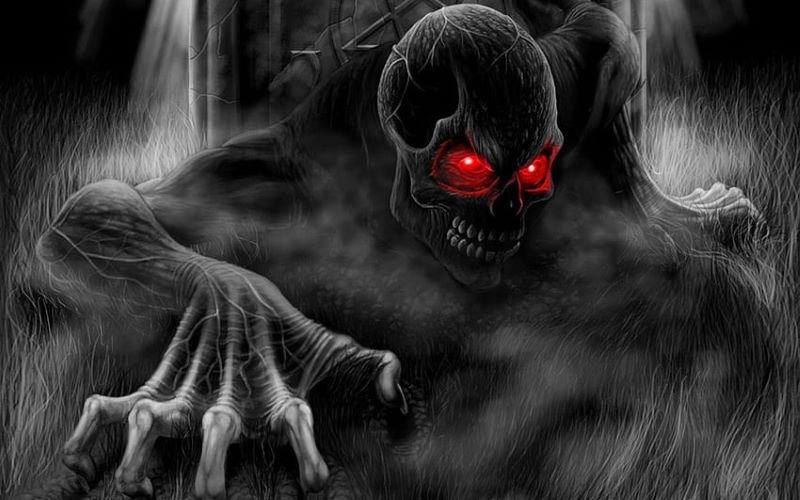 Ilustrasi hantu Jerangkong.